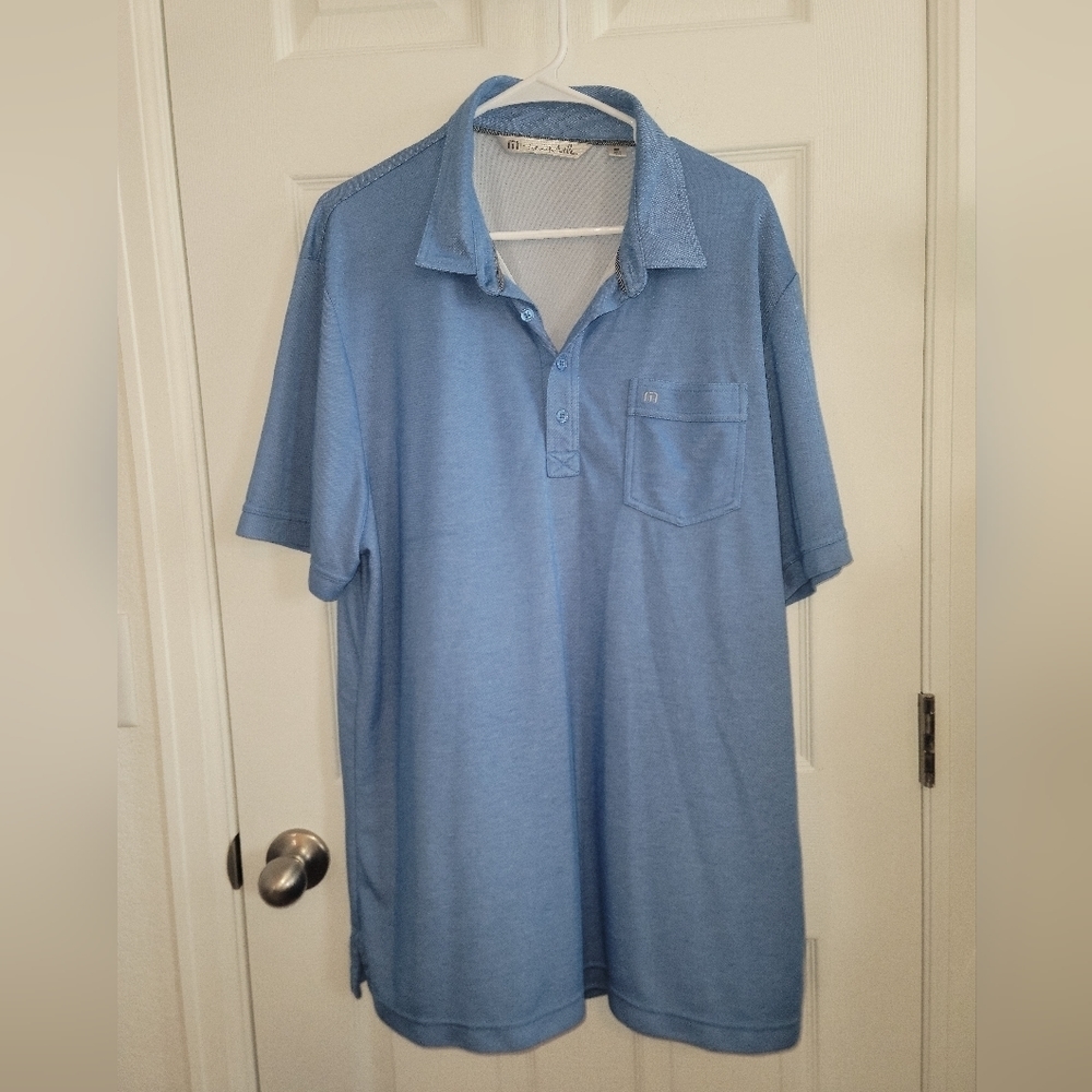 Mens Travis Matthews Short Sleeve Polo Shirt With Pocket SZ XXL